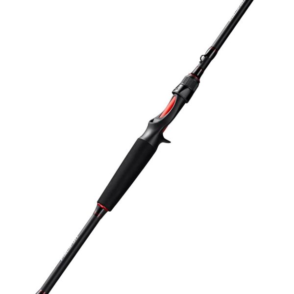 Lightweight Carbon Casting and Spinning Fishing Rod with Sensitive Blank Zirconium Oxide Guides and Two Piece Design