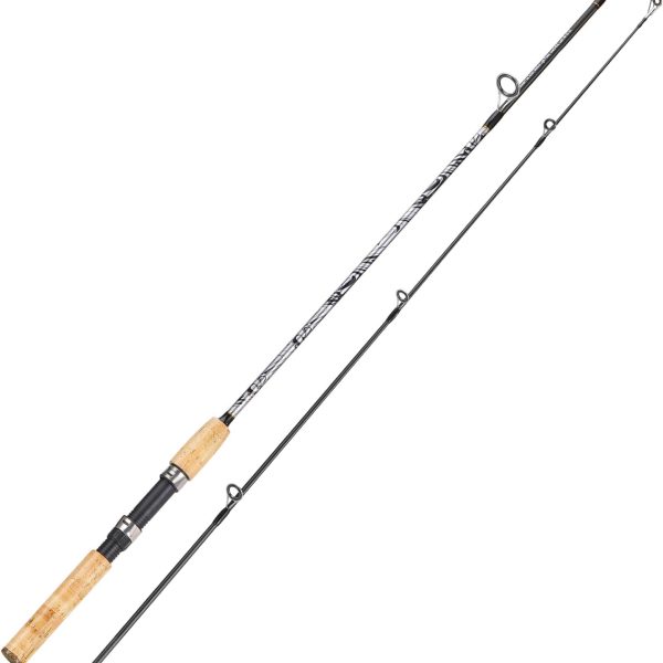 Carbon and Glass Composite Spinning and Casting Fishing Rod with Stainless Steel Guides for Bass Trout Panfish and Catfish
