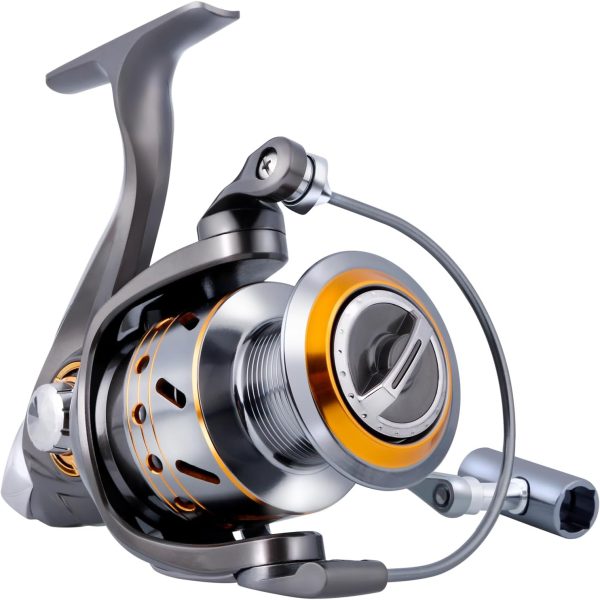 Ultralight Spinning Fishing Reel with Smooth Powerful Retrieve Multiple Bearings for Bass Freshwater and Saltwater Fishing