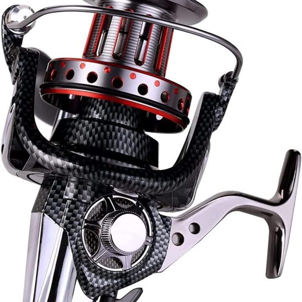 High Capacity Surf Spinning Fishing Reel with Metal Frame Smooth Drag and Long Casting Spool for Saltwater Fishing