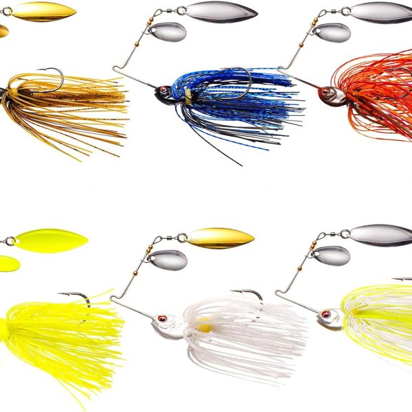 Spinner Bait Fishing Lures for Freshwater and Saltwater, Versatile Artificial Baits for Multiple Fish