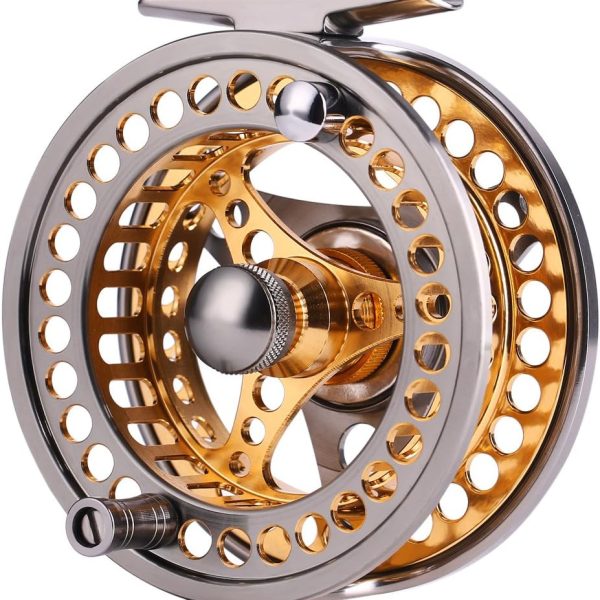 Large Arbor Fly Fishing Reel with Aluminum Alloy Body and Spool Smooth Drag System for Fly Fishing